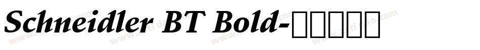 Schneidler BT Bold字体转换